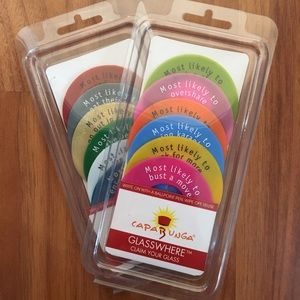 Fun wine glass markers